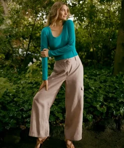 Wool Blend Scoop Top<Sussan Outlet