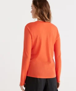 Wool Blend Scoop Top<Sussan Online